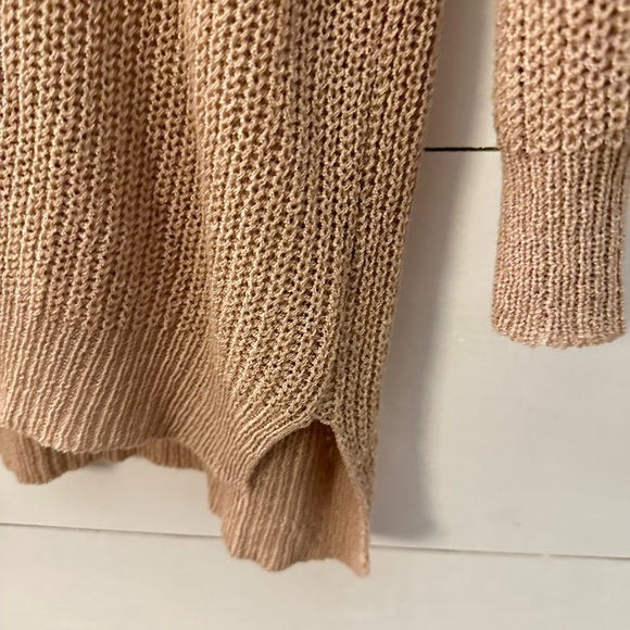 Lulus Woman Brown oversized knit sweater M acrylic bohemian shabby chic casual - Picture 4 of 14